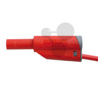 Standardowy przewód pomiarowy zabezpieczający 4 mm, 2,5 mm2, 25 cm, czerwony