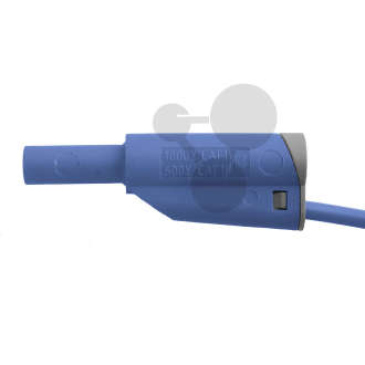 Standardowy przewód pomiarowy zabezpieczający 4 mm, 2,5 mm2, 50 cm, niebieski