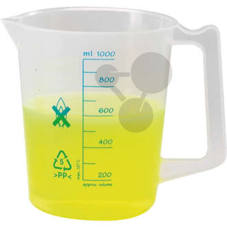 Naczynia miarowe z uchwytem, PP, 1000 ml